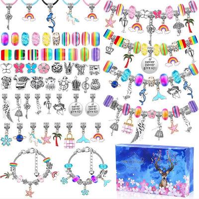 112pcs Sakura Deer Crystal Bead Children's Combination Bracelet DIY Handmade Gift Set