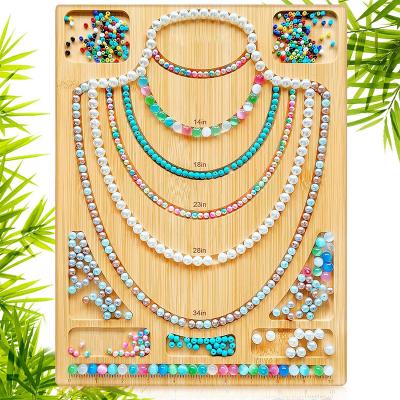 Wooden bead design tray DIY handmade jewelry weaving bead tools necklace bead display jewelry tray