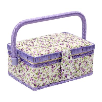 Rural Rose Sewing Box Sewing Tools Large Storage Box Crochet Scissors Practical Sewing Basket