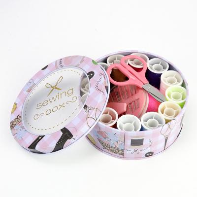 Needle and thread box iron box set portable household hand sewn small treasure box needle and thread kit multifunctional sewing needle and thread box