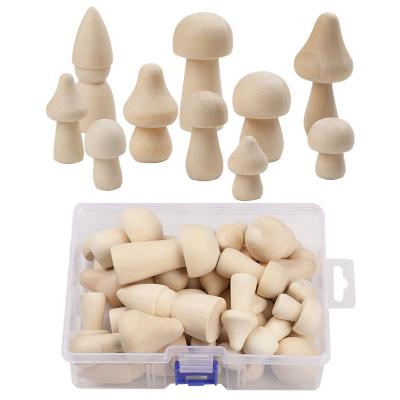 Children's painted puppet figurines DIY handmade graffiti wooden dolls wooden nails creative wooden figures wooden products