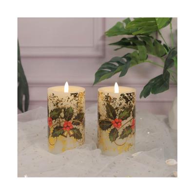 LS3D036 2 pack attractive design flameless led light battery powered light candle