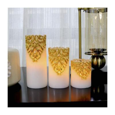 LSA0129 New design fashion gift sets electric paraffin carving memorial decorative light wedding flameless led candles